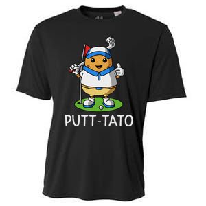 Putt Tato Golfing Potatoes Potato Funny Golf Player Pun Cooling Performance Crew T-Shirt