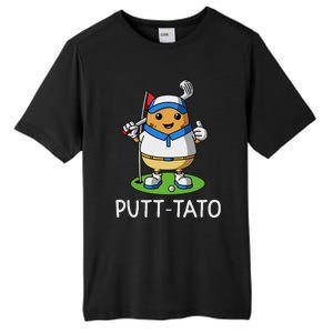 Putt Tato Golfing Potatoes Potato Funny Golf Player Pun Tall Fusion ChromaSoft Performance T-Shirt