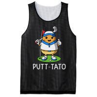 Putt Tato Golfing Potatoes Potato Funny Golf Player Pun Mesh Reversible Basketball Jersey Tank