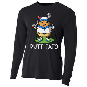 Putt Tato Golfing Potatoes Potato Funny Golf Player Pun Cooling Performance Long Sleeve Crew