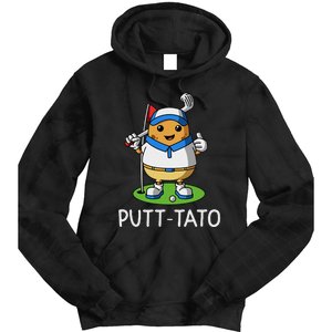 Putt Tato Golfing Potatoes Potato Funny Golf Player Pun Tie Dye Hoodie