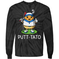 Putt Tato Golfing Potatoes Potato Funny Golf Player Pun Tie-Dye Long Sleeve Shirt