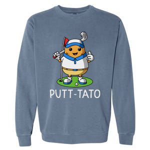 Putt Tato Golfing Potatoes Potato Funny Golf Player Pun Garment-Dyed Sweatshirt