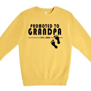 Promoted To Grandpa Established 2024 Premium Crewneck Sweatshirt