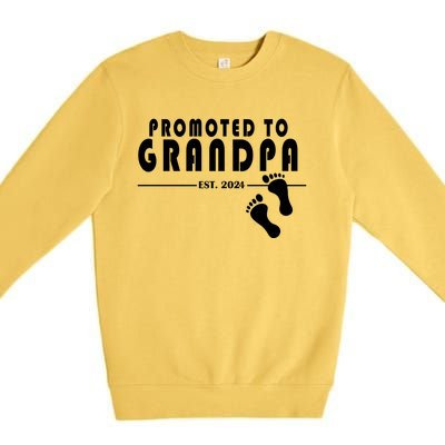 Promoted To Grandpa Established 2024 Premium Crewneck Sweatshirt