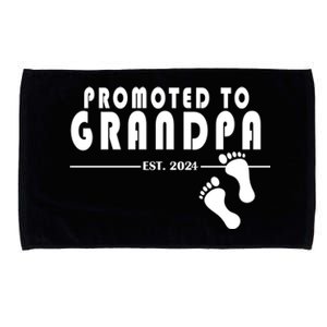 Promoted To Grandpa Established 2024 Microfiber Hand Towel