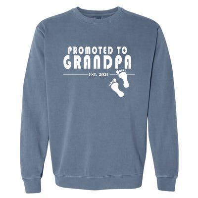 Promoted To Grandpa Established 2024 Garment-Dyed Sweatshirt