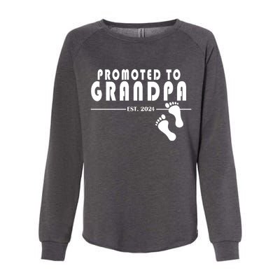 Promoted To Grandpa Established 2024 Womens California Wash Sweatshirt