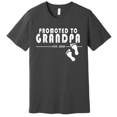 Promoted To Grandpa Established 2024 Premium T-Shirt