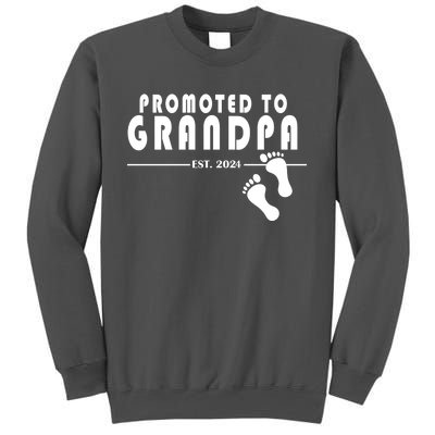 Promoted To Grandpa Established 2024 Tall Sweatshirt