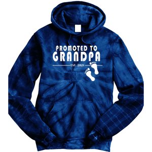 Promoted To Grandpa Established 2024 Tie Dye Hoodie