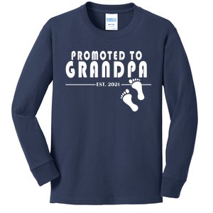 Promoted To Grandpa Established 2024 Kids Long Sleeve Shirt