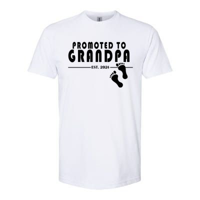 Promoted To Grandpa Established 2024 Softstyle® CVC T-Shirt