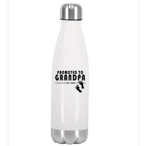 Promoted To Grandpa Established 2024 Stainless Steel Insulated Water Bottle