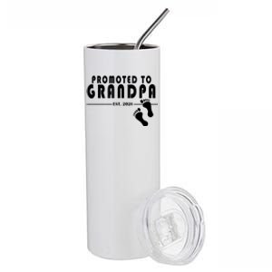 Promoted To Grandpa Established 2024 Stainless Steel Tumbler