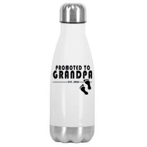 Promoted To Grandpa Established 2024 Stainless Steel Insulated Water Bottle