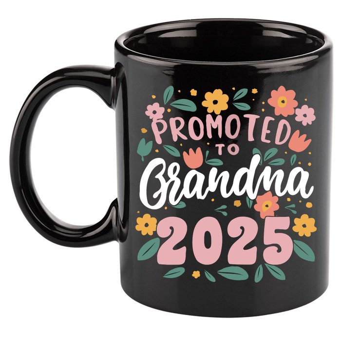 Promoted To Grandma 2025 First Time New Grandma Pregnancy 11oz C Handle Ceramic Mug