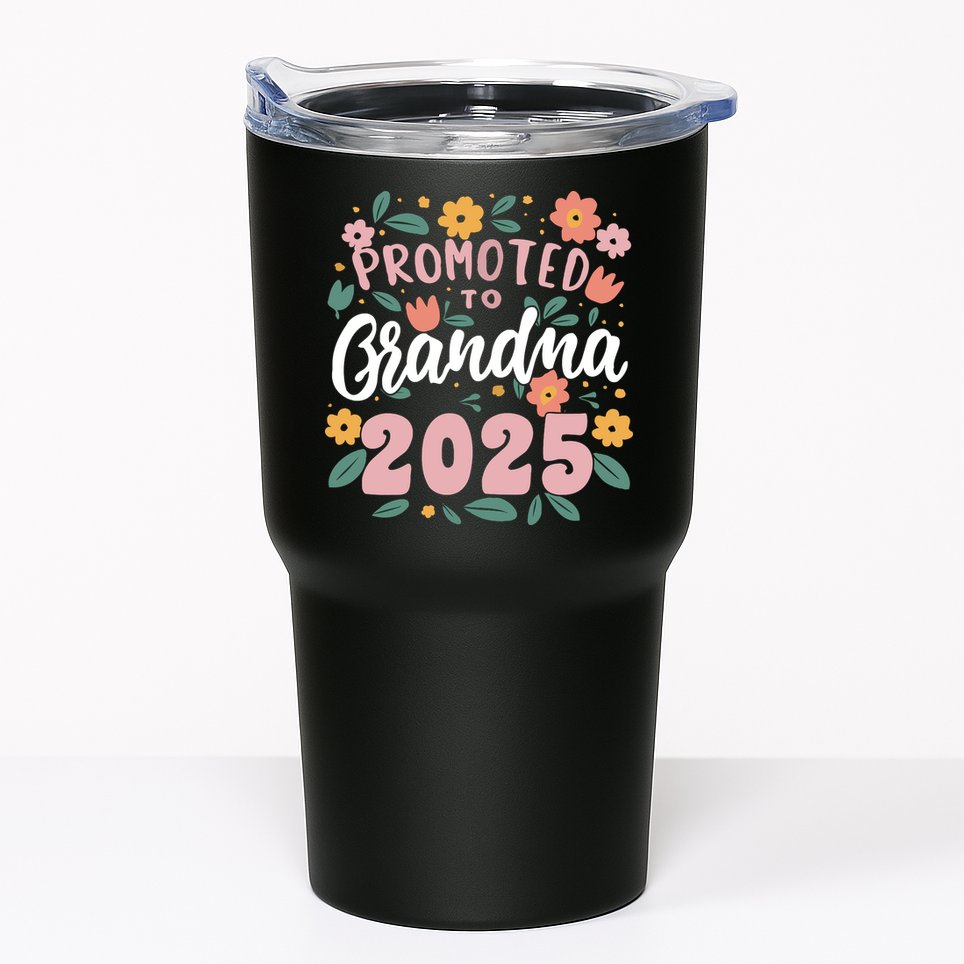 Promoted To Grandma 2025 First Time New Grandma Pregnancy Tumbler