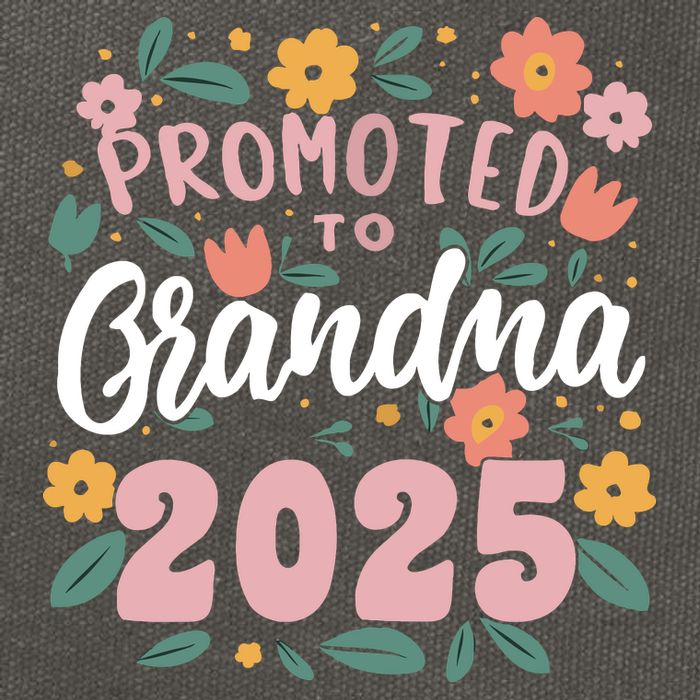 Promoted To Grandma 2025 First Time New Grandma Pregnancy Cotton Canvas Backpack