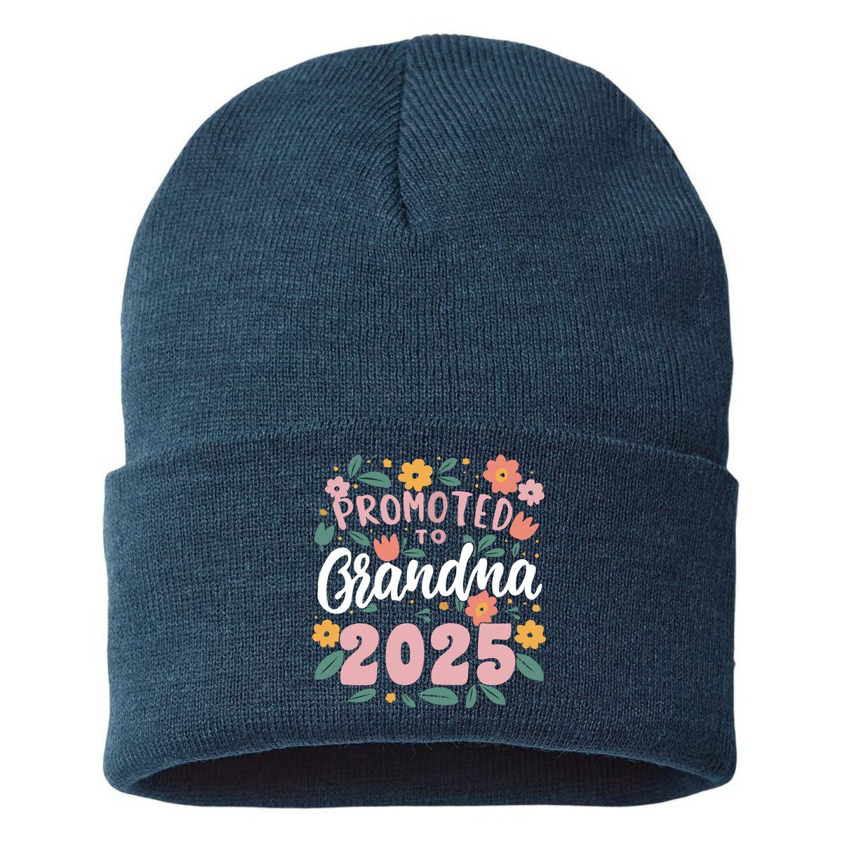 Promoted To Grandma 2025 First Time New Grandma Pregnancy Sustainable Knit Beanie