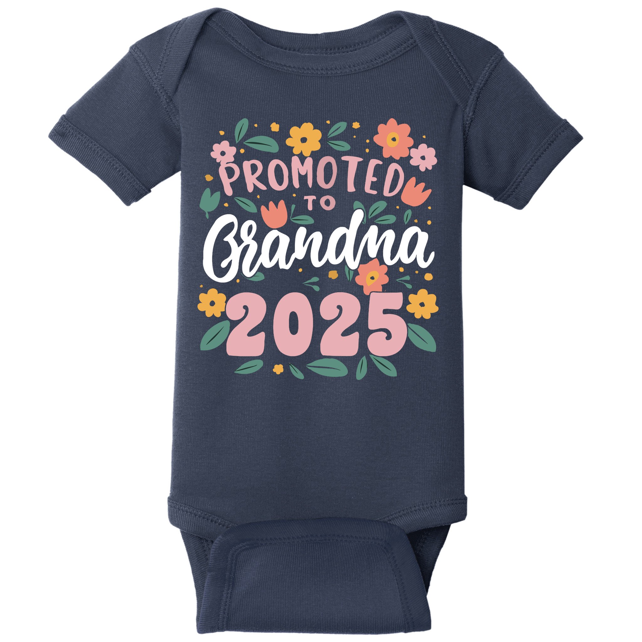 Promoted To Grandma 2025 First Time New Grandma Pregnancy Baby Bodysuit