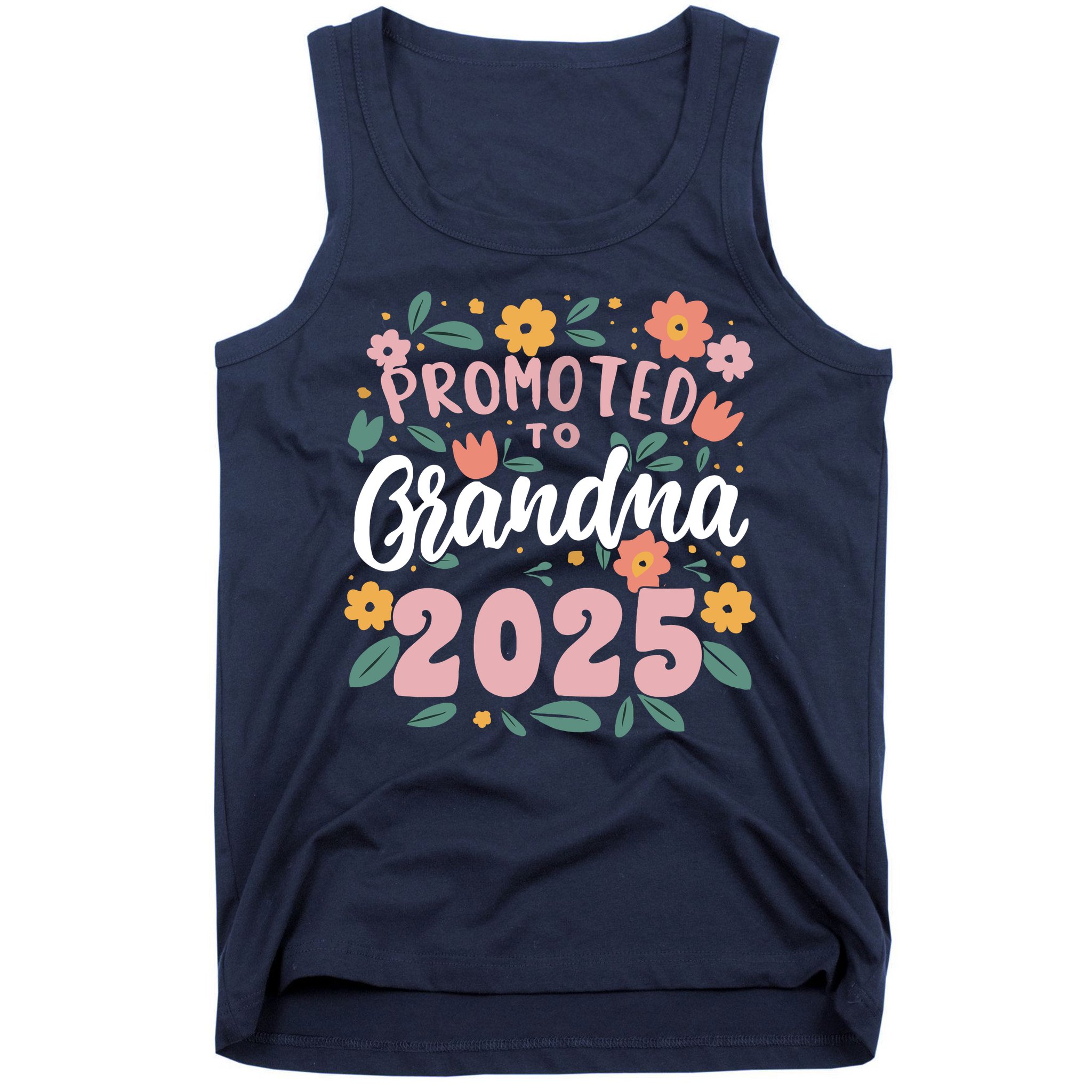 Promoted To Grandma 2025 First Time New Grandma Pregnancy Tank Top
