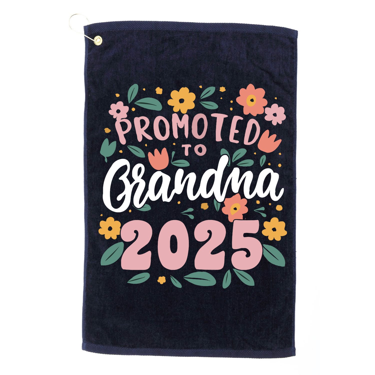 Promoted To Grandma 2025 First Time New Grandma Pregnancy Golf Towel