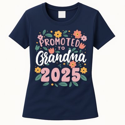 Promoted To Grandma 2025 First Time New Grandma Pregnancy Womens T-Shirt