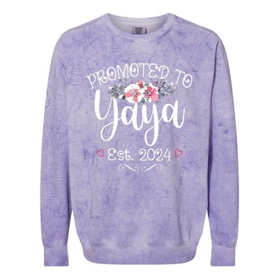 Promoted To Gg Est 2024 Mothers Day Soon To Be Grandma 2024 Colorblast Crewneck Sweatshirt