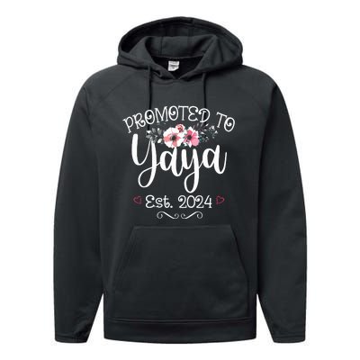 Promoted To Gg Est 2024 Mothers Day Soon To Be Grandma 2024 Performance Fleece Hoodie