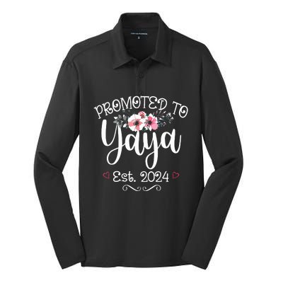 Promoted To Gg Est 2024 Mothers Day Soon To Be Grandma 2024 Silk Touch Performance Long Sleeve Polo