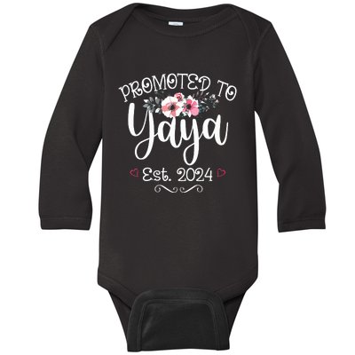 Promoted To Gg Est 2024 Mothers Day Soon To Be Grandma 2024 Baby Long Sleeve Bodysuit