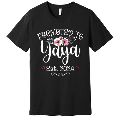 Promoted To Gg Est 2024 Mothers Day Soon To Be Grandma 2024 Premium T-Shirt