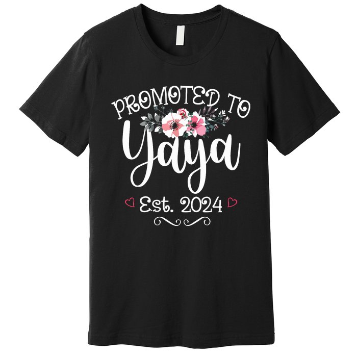 Promoted To Gg Est 2024 Mothers Day Soon To Be Grandma 2024 Premium T-Shirt