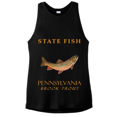Pennsylvania Territory Game Fish The Brook Trout Ladies PosiCharge Tri-Blend Wicking Tank