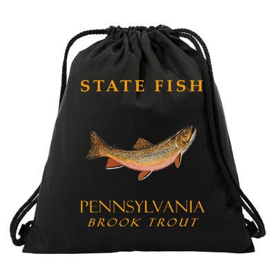 Pennsylvania Territory Game Fish The Brook Trout Drawstring Bag