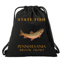 Pennsylvania Territory Game Fish The Brook Trout Drawstring Bag