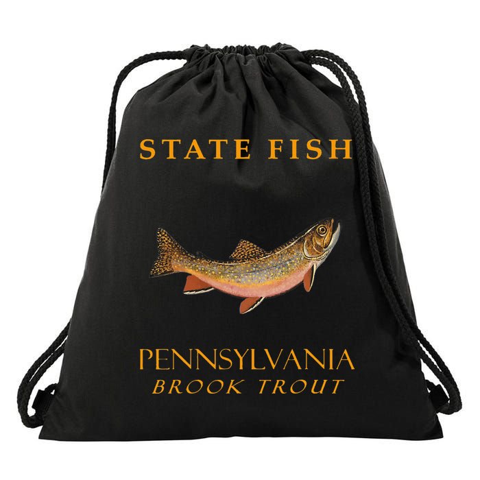 Pennsylvania Territory Game Fish The Brook Trout Drawstring Bag