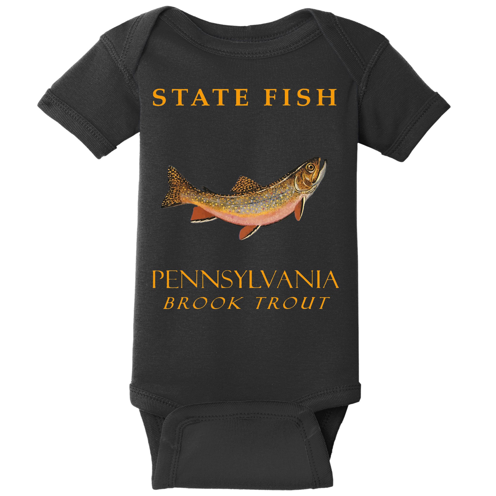 Pennsylvania Territory Game Fish The Brook Trout Baby Bodysuit