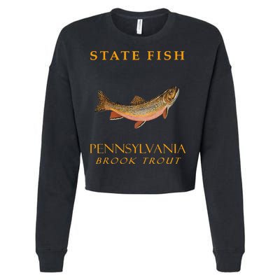 Pennsylvania Territory Game Fish The Brook Trout Cropped Pullover Crew