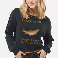 Pennsylvania Territory Game Fish The Brook Trout Cropped Pullover Crew