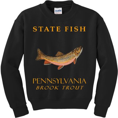Pennsylvania Territory Game Fish The Brook Trout Kids Sweatshirt