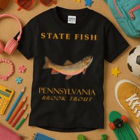 Pennsylvania Territory Game Fish The Brook Trout Kids T-Shirt