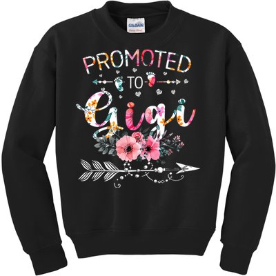 Promoted To Gigi Announcement Funny New Gigi Mothers Day Kids Sweatshirt