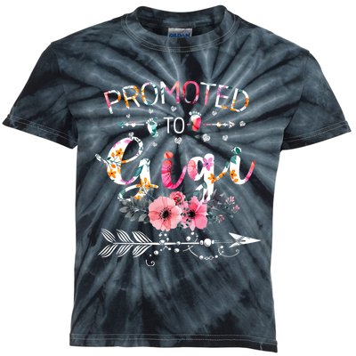 Promoted To Gigi Announcement Funny New Gigi Mothers Day Kids Tie-Dye T-Shirt