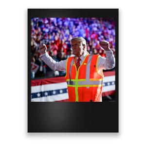 President Trump Garbage Truck Worker Vest Maga 2025 Poster