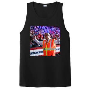 President Trump Garbage Truck Worker Vest Maga 2025 PosiCharge Competitor Tank