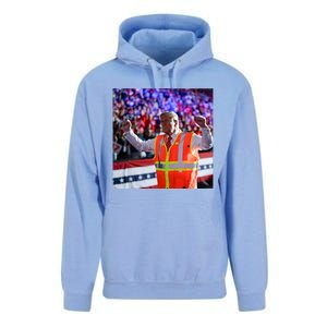 President Trump Garbage Truck Worker Vest Maga 2025 Unisex Surf Hoodie