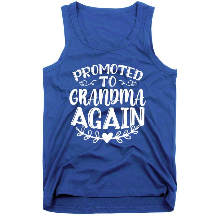 Promoted To Grandma Again Funny Gift Tank Top