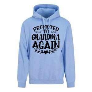 Promoted To Grandma Again Funny Gift Unisex Surf Hoodie